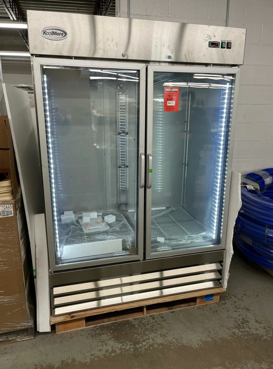 KOOLMORE 54 in. Two Glass Door Reach-In Freezer 47 cu ft. RIF-2D-GD